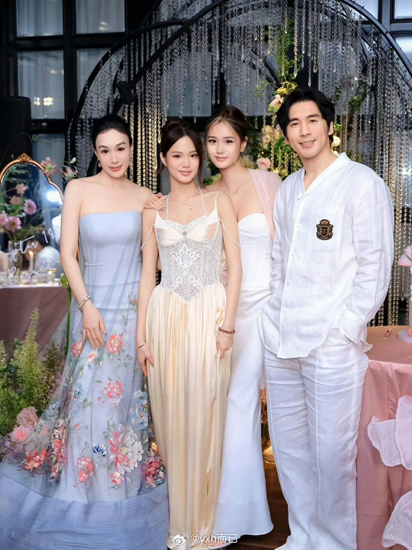 两个女儿跟钟丽缇好像 