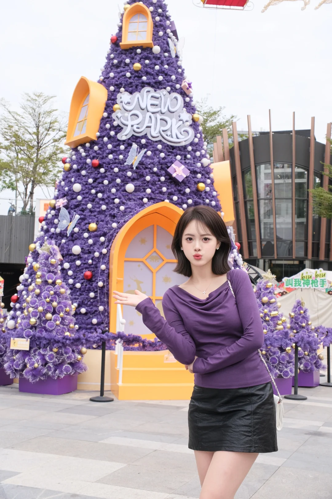 广州云门的紫色圣诞树～好好拍˗ˏˋ💜´ˎ˗