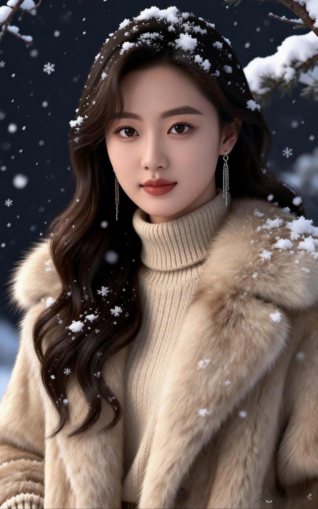 冬日暖阳下，雪中仙子🌨️💕