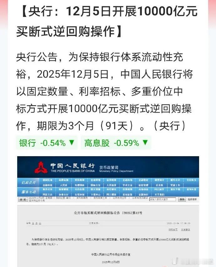 老乡别走，央妈带着一万亿增量资金来了！买断式逆回购2024年10月开始推出，这次