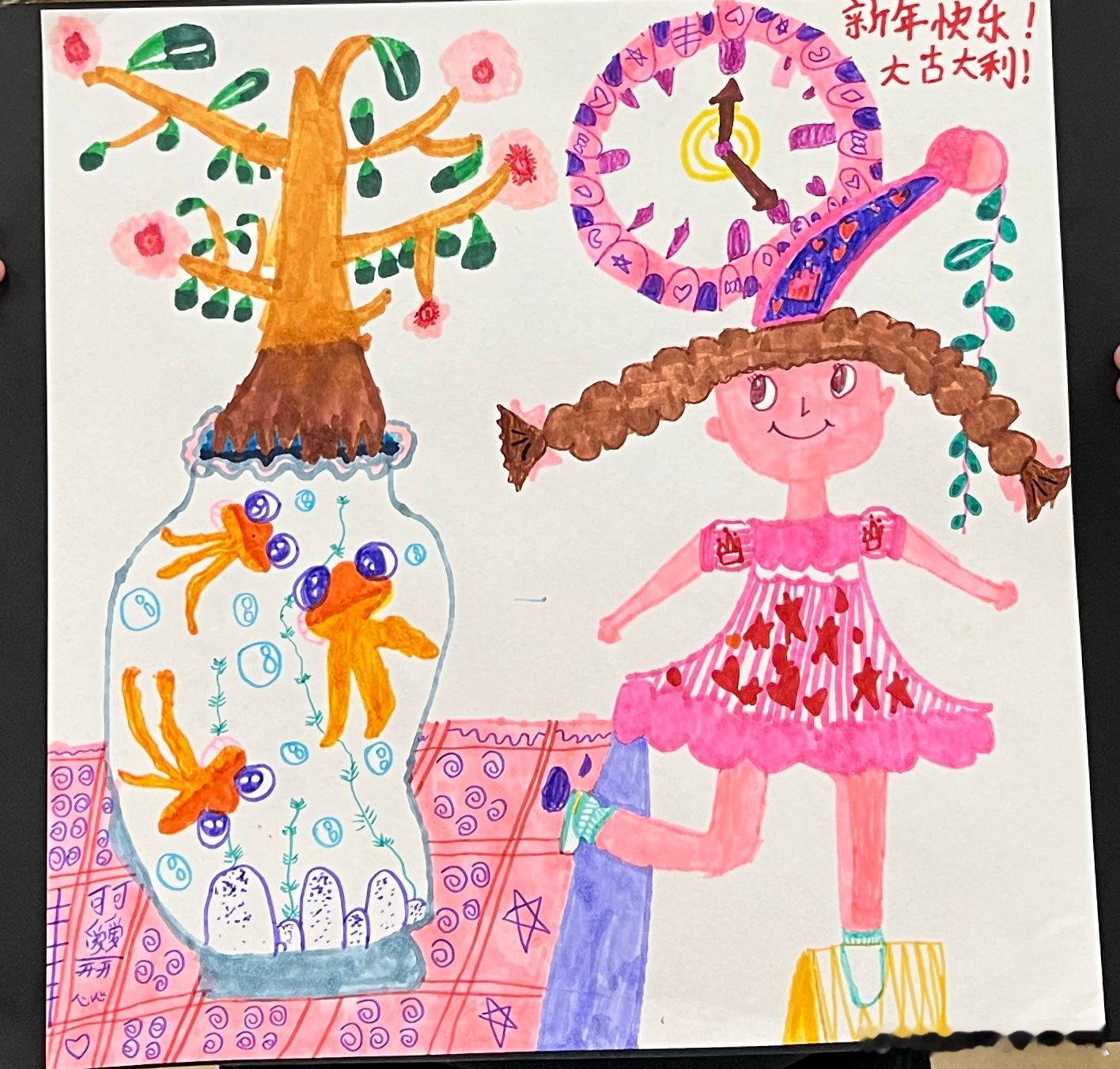 小孩子的画就是可可爱爱的好看啊 