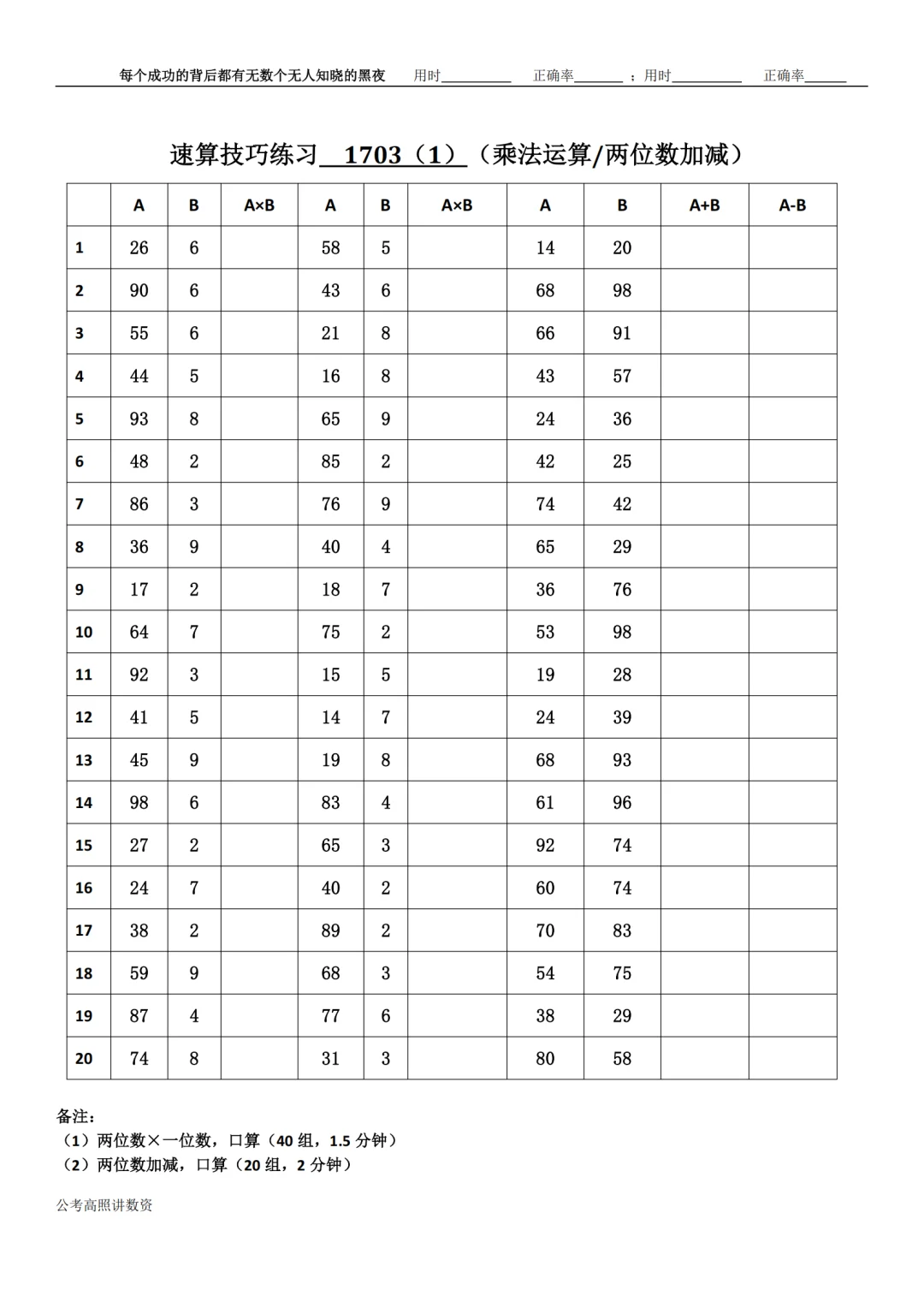 资料分析速算练习1703