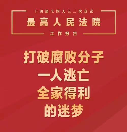 #2024两会全民热议#最高法出手，#打破腐败分子一人逃亡全家得利迷梦#

在看