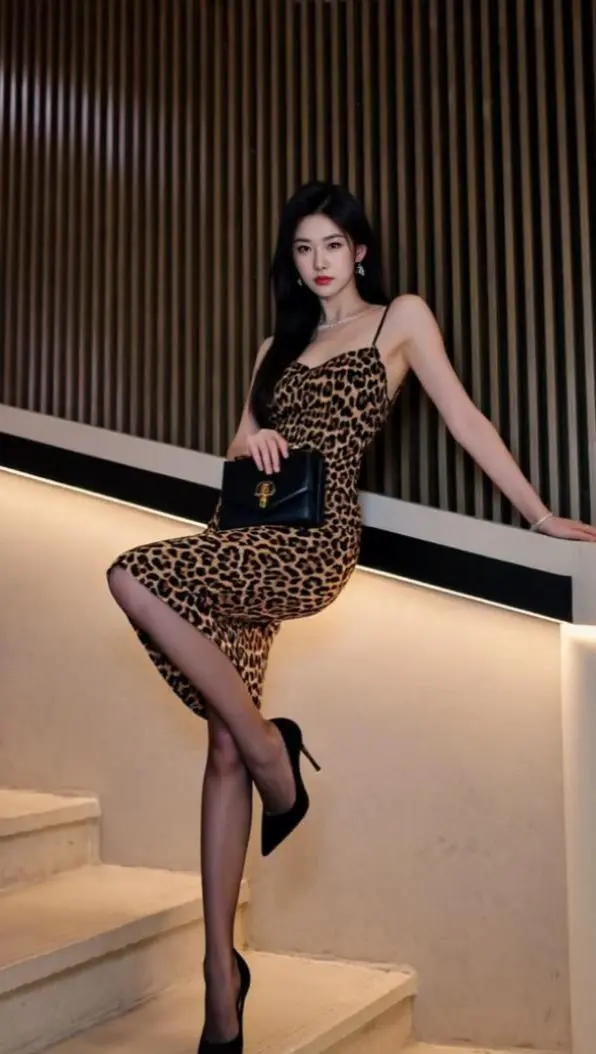 AI豹纹风情照 ai创作