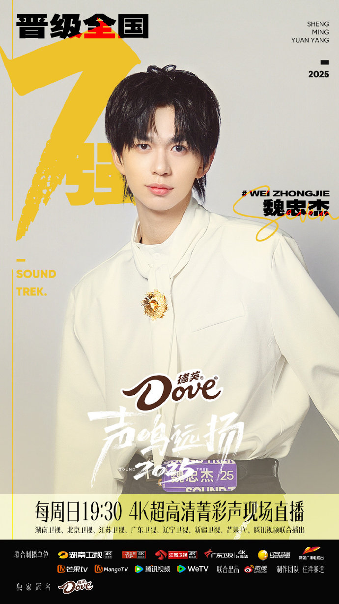 声鸣远扬全国七强声鸣远扬舞台上的表现力真的绝了，台风稳、唱功硬，每一次表演都能让