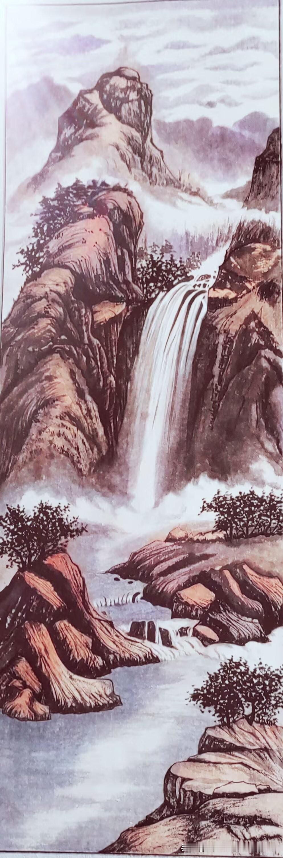 从最初连毛笔都握不稳，
到如今能完整勾勒出山水的悠远、花鸟的灵动，
每一笔都藏着