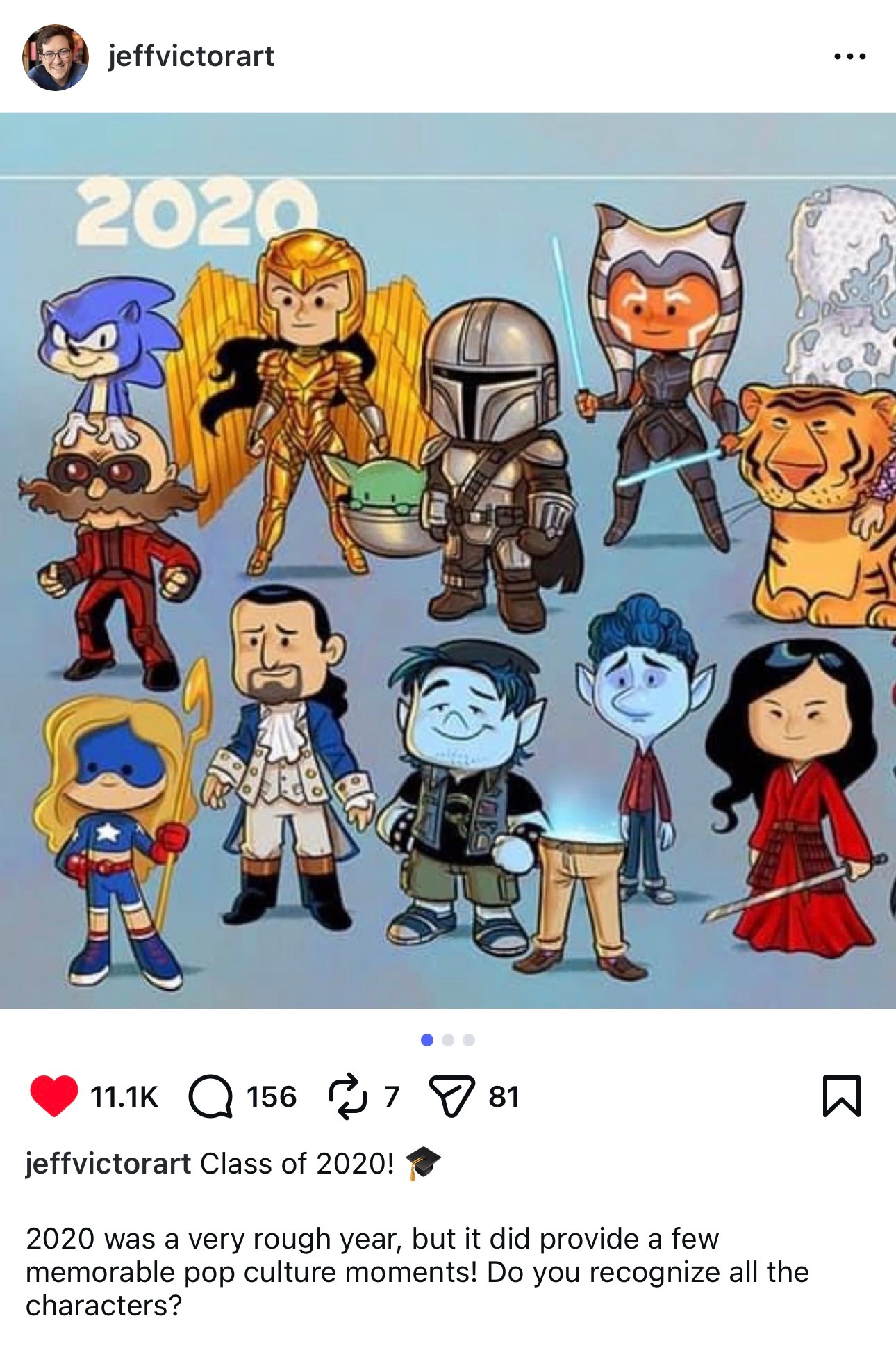 刘亦菲 lyf 花木兰 Funko设计师、知名插画师师Jeffy Victora