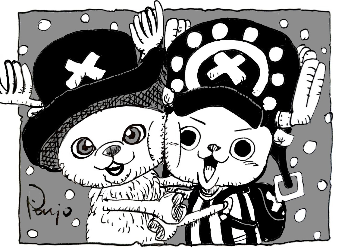 海贼王海贼王 两版乔巴贴贴转载自TWI：nyaponi 