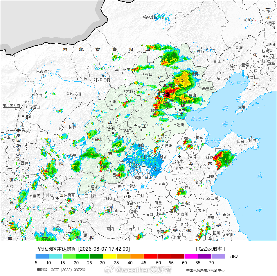 强对流天气 受冷空气南下激发影响，今天晚高峰时段，北京主城区有红波发展，城区西南