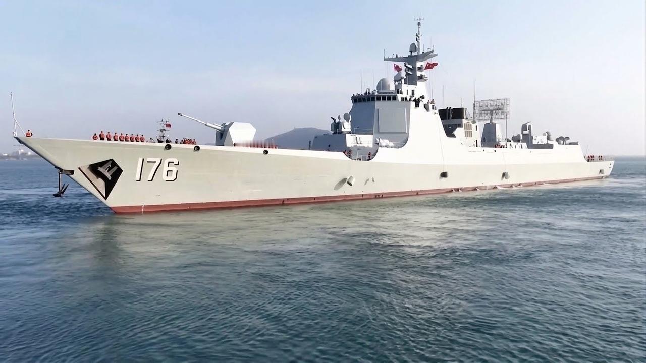 最新版052DM型（第四批）“娄底”舰（176）英姿！
它在武器、联网和雷达方面