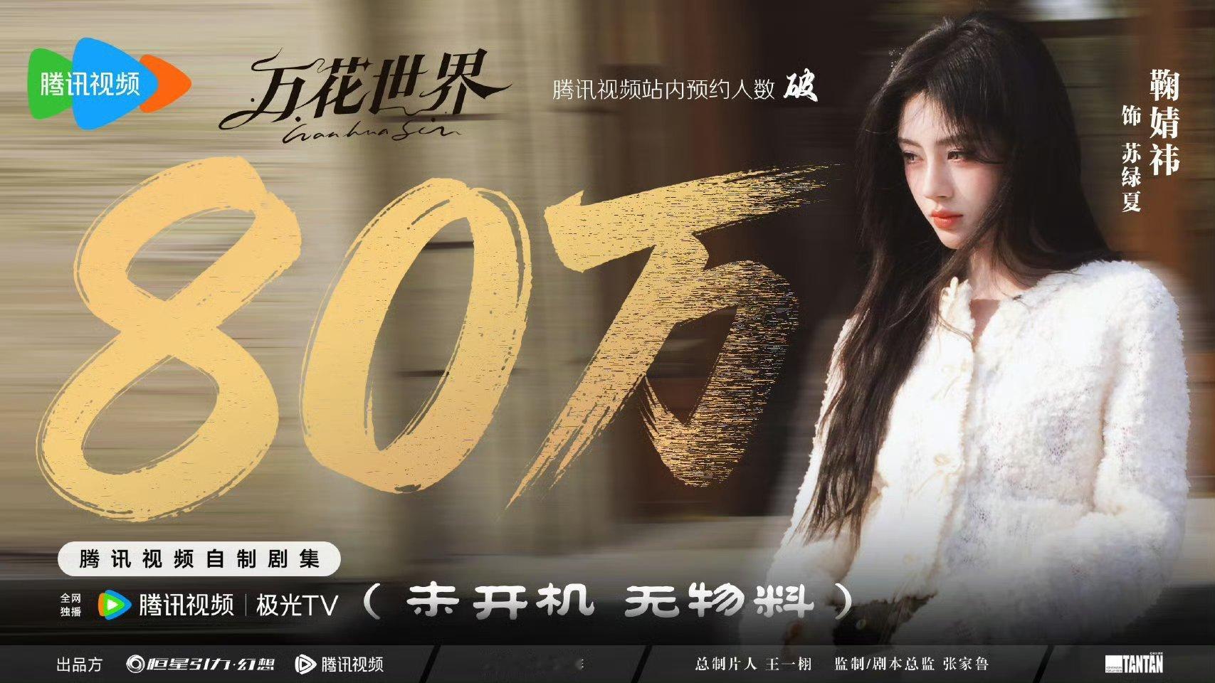 wok  《万花世界》无开机无物料预约量都破80万了，还得是鞠姐 