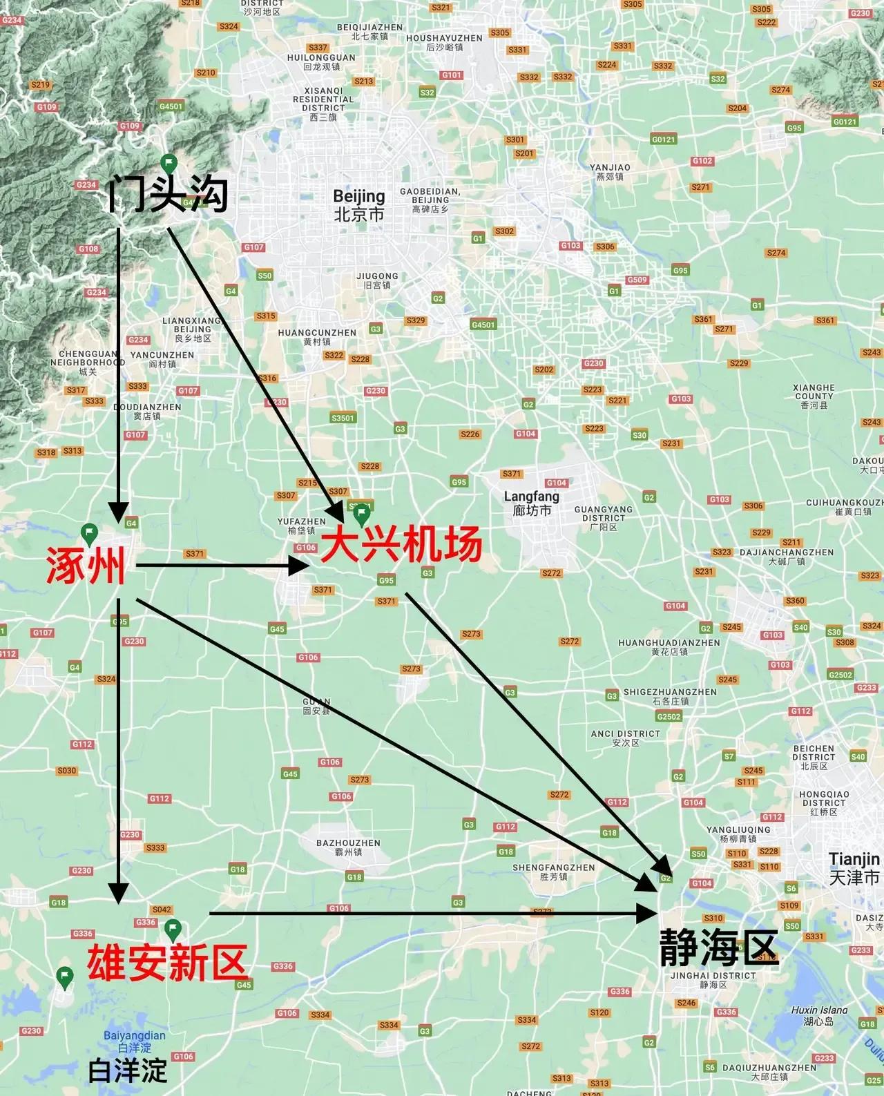  看了这个地图，完全理解涿州被淹了！！