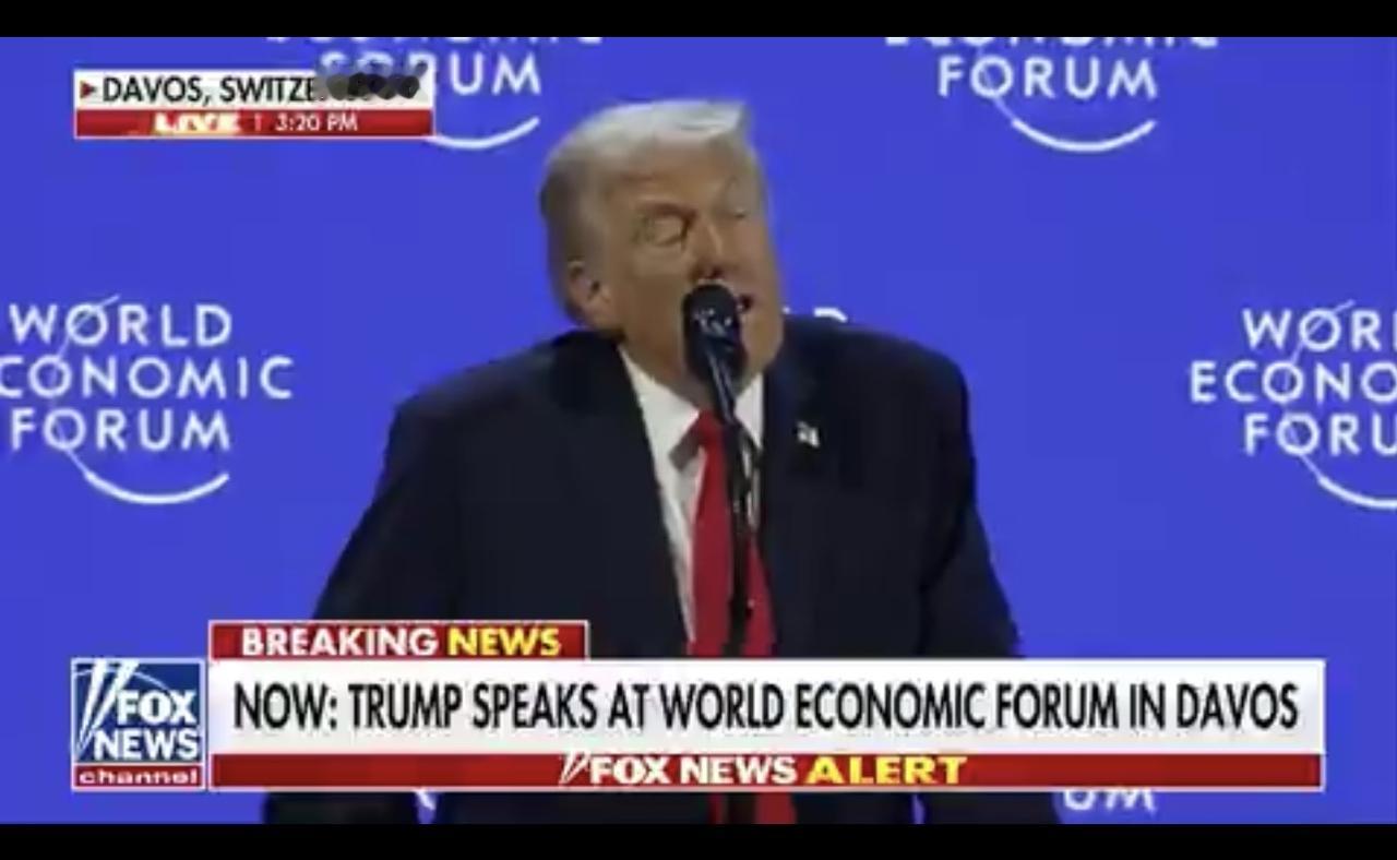 特朗普在瑞士达沃斯世界经济论坛上发表讲话时称美国是世界“经济引擎”，并表示“美国