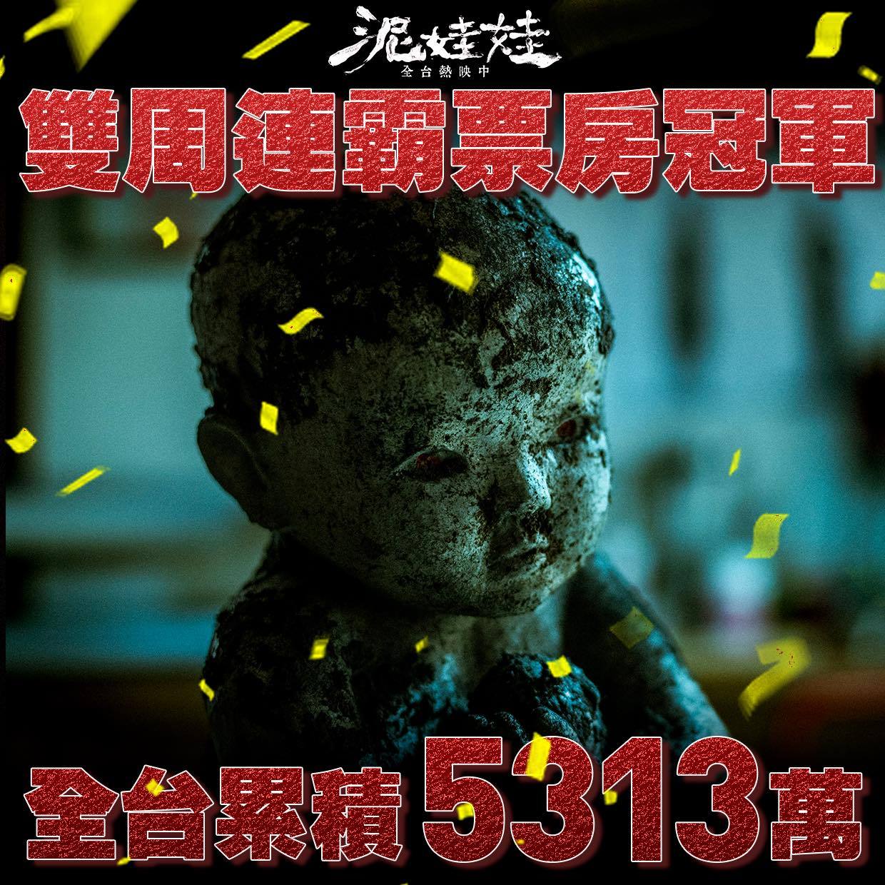 2025年第42周台湾票房 ：1. 恐怖片《泥娃娃》公映次周夺冠，累计票房531