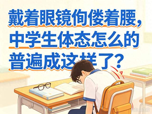 戴着眼镜佝偻着腰，中学生体态怎么普遍成这样了？