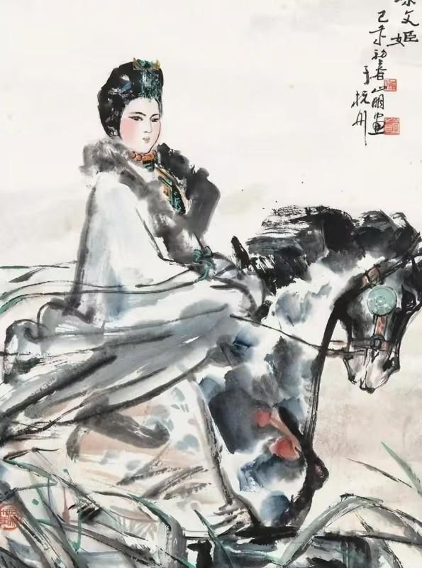 207年，34岁的蔡文姬嫁给了22岁的董祀，新婚之夜，儒雅帅气的董祀看着已是三婚