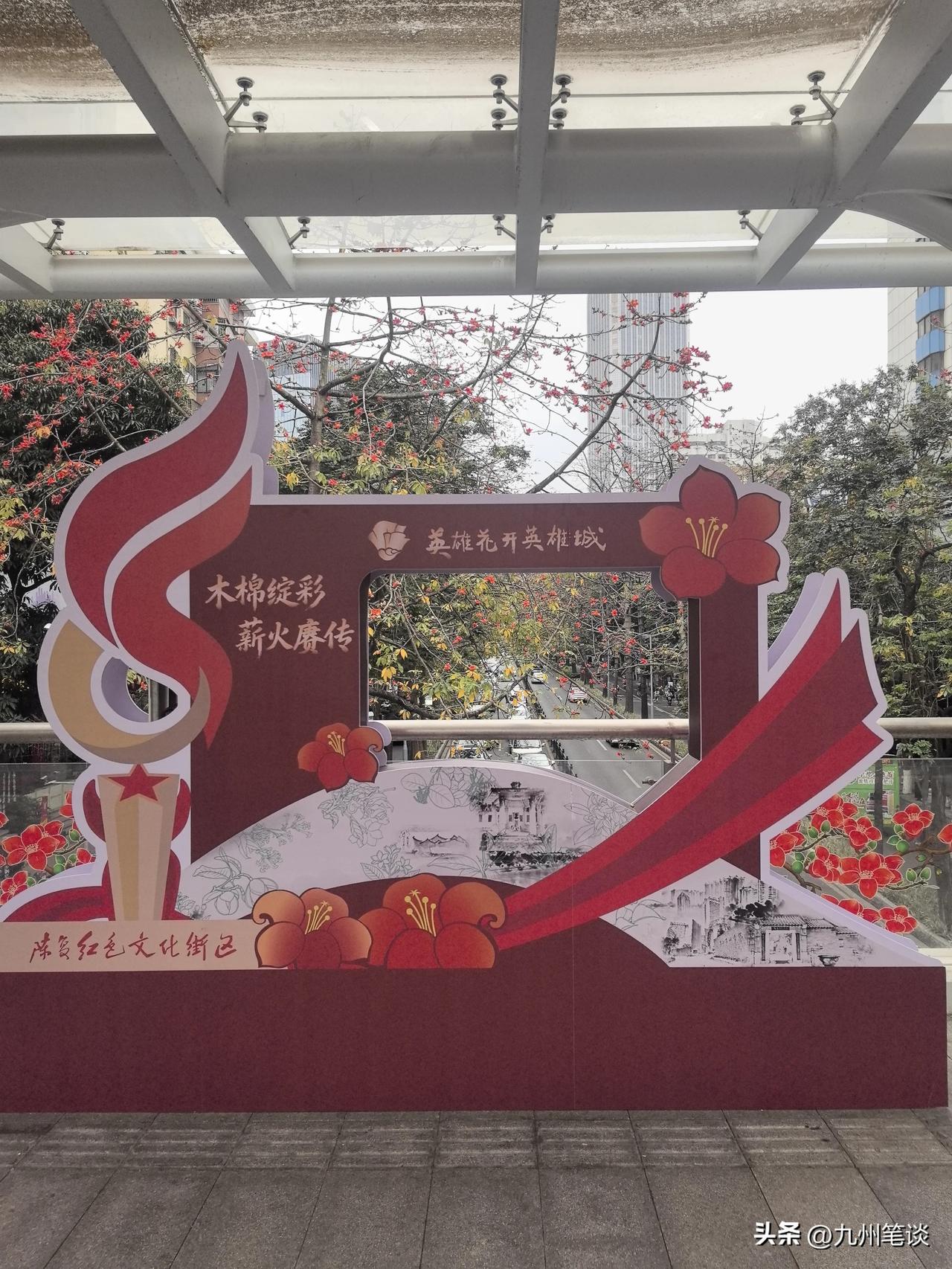 英雄花开英雄城，木棉绽放花正艳！
抓住春天的尾巴，木棉大道美无边。

这条大道两