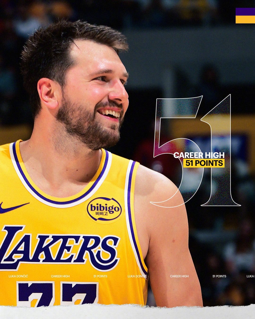 解锁湖人生涯新高🪄💫东契奇51分准三双湖人战胜公牛公牛vs湖人湖人国度