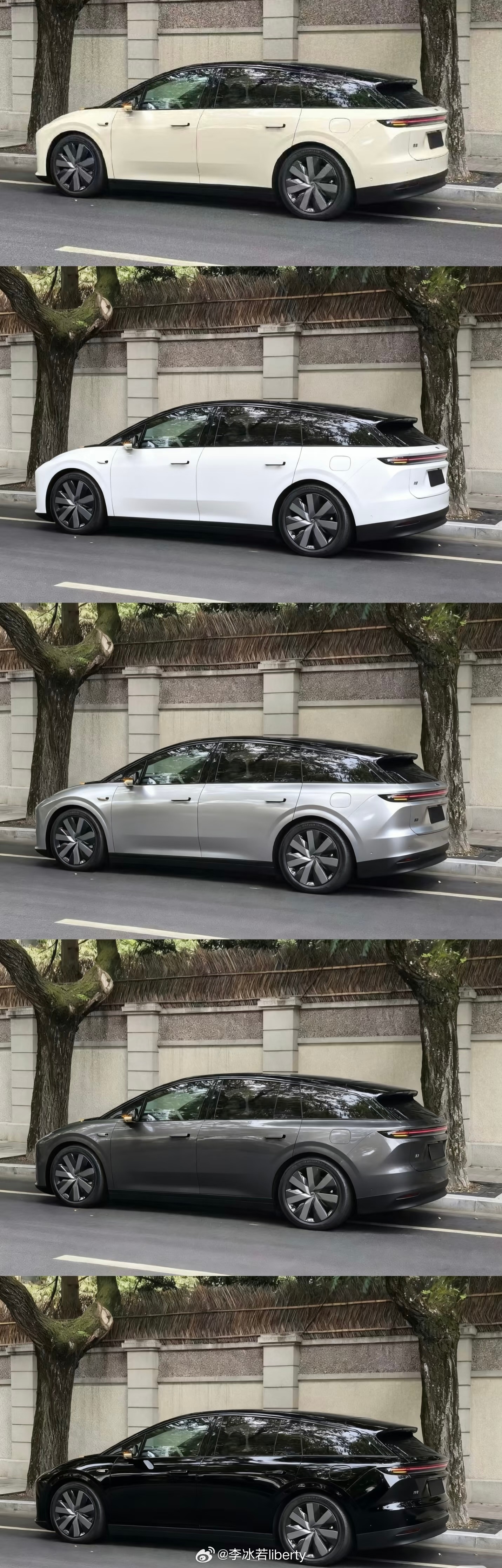 理想i6配色小集合来了5个配色大家觉得哪个最中意？我想看看实车银色、黑色和白的理