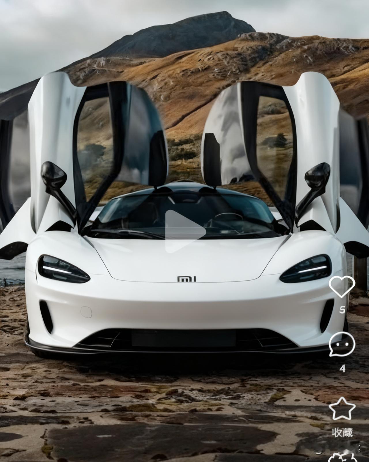 小米新款超级跑车？
其实是阿斯顿马丁valhala哈哈哈