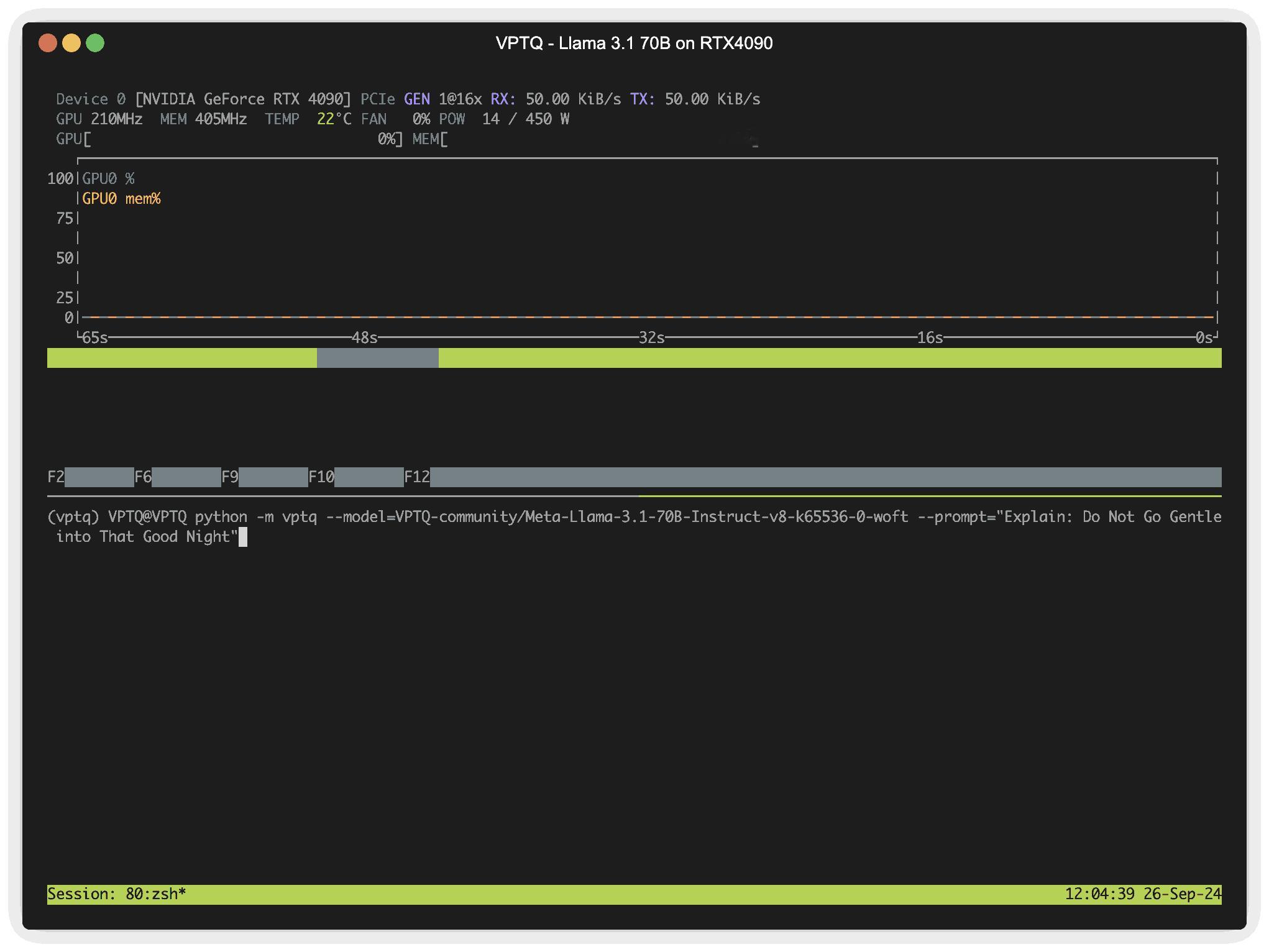 VPTQ，让你可以用一块4090 GPU 跑起来Llama 3.1 70b地址：