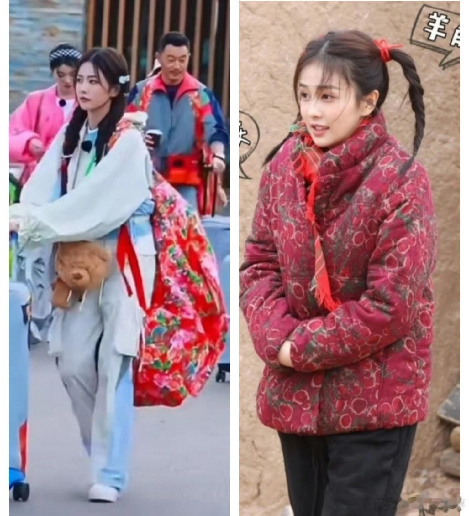 #白鹿小小的人背大大的包##白鹿[超话]# 想看白鹿穿大花棉袄背上这个大花背包哈