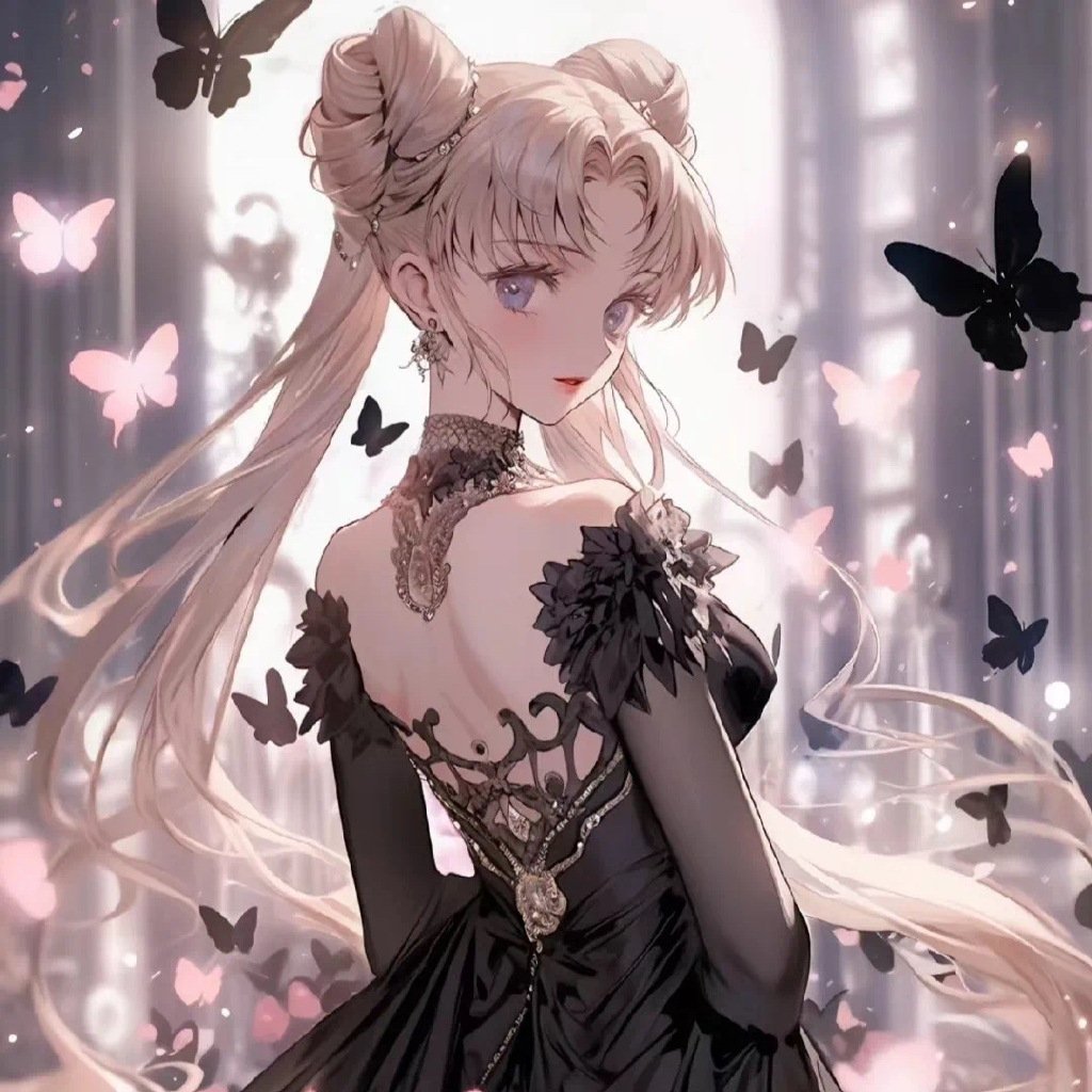 美少女战士头像 黑色的浪漫  |  动漫头像 ​​​