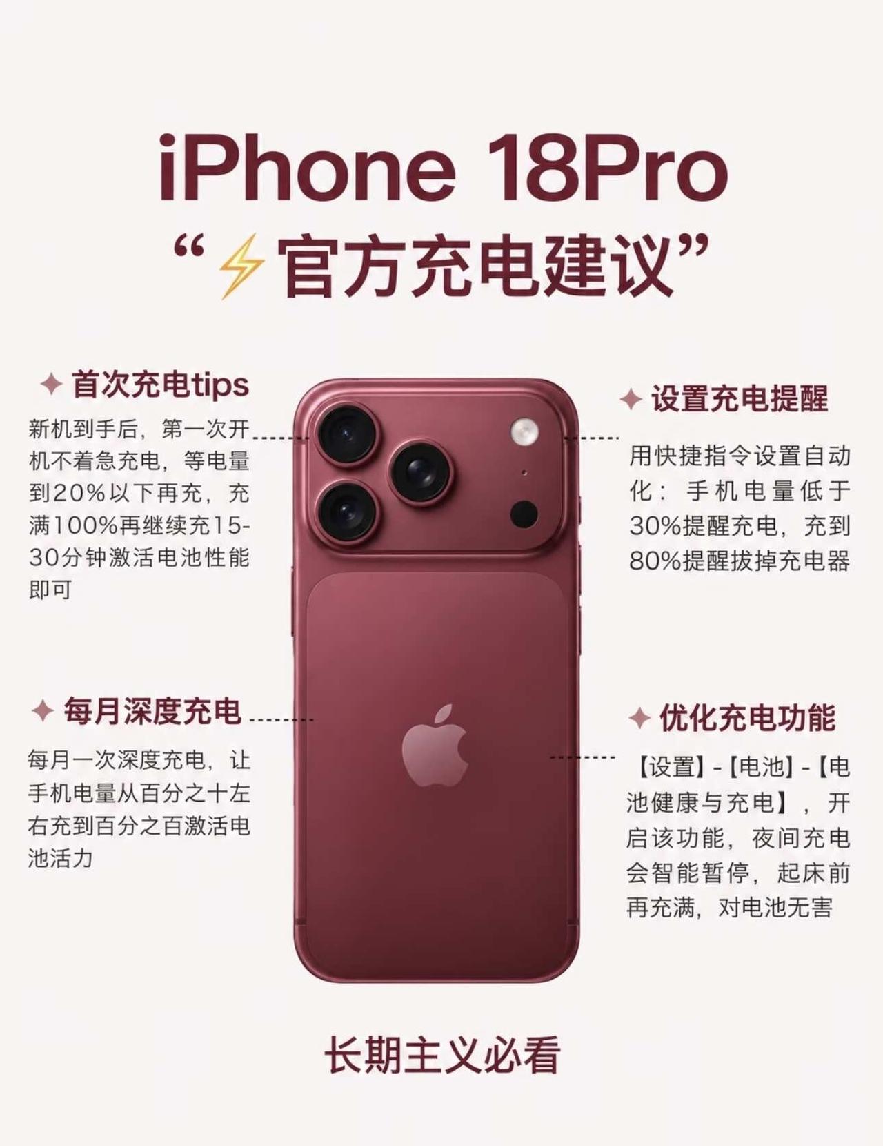 18pro新机到手充电指南
iPhone18 果粉 手机充电