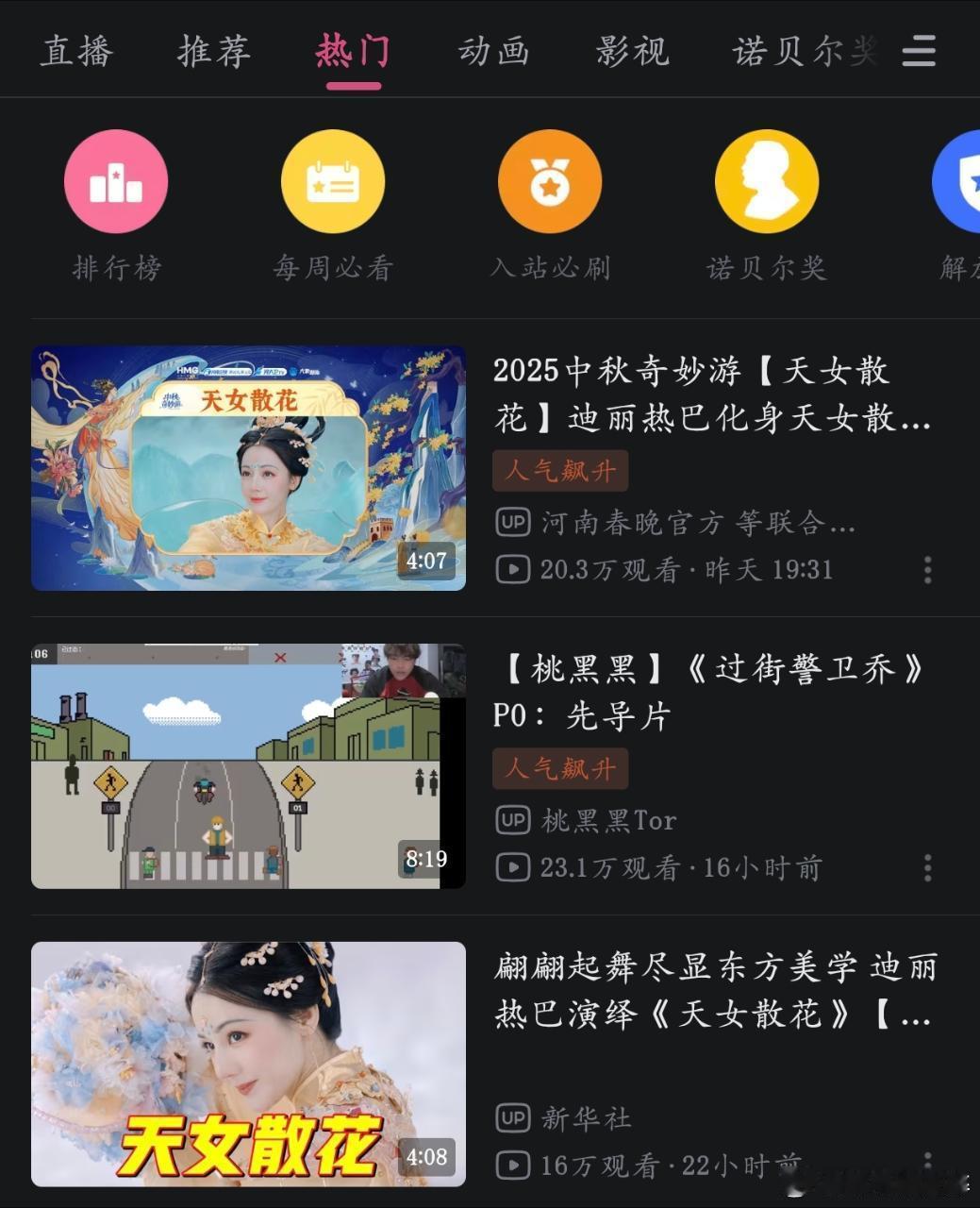 迪丽热巴热门前三占二 ​​​