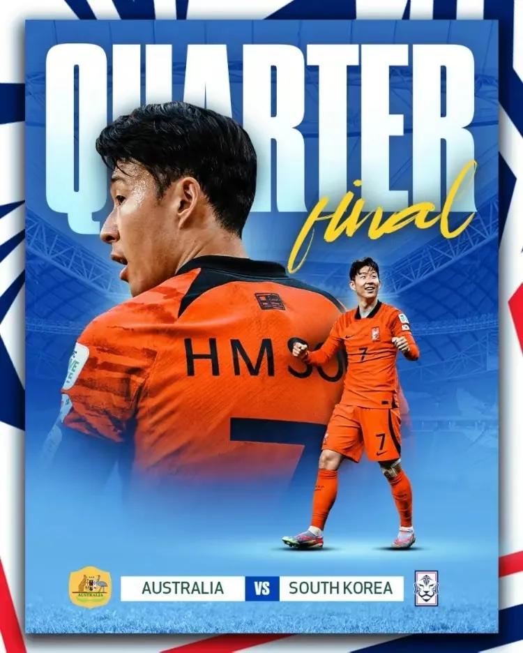 卡塔尔亚洲杯1/4决赛：澳大利亚vs韩国

 #卡塔尔亚洲杯# 

北京时间2月