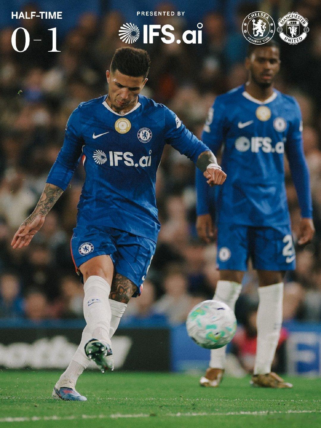 上半场落后看看中场休息时如何调整吧切尔西  cr：切尔西信使 