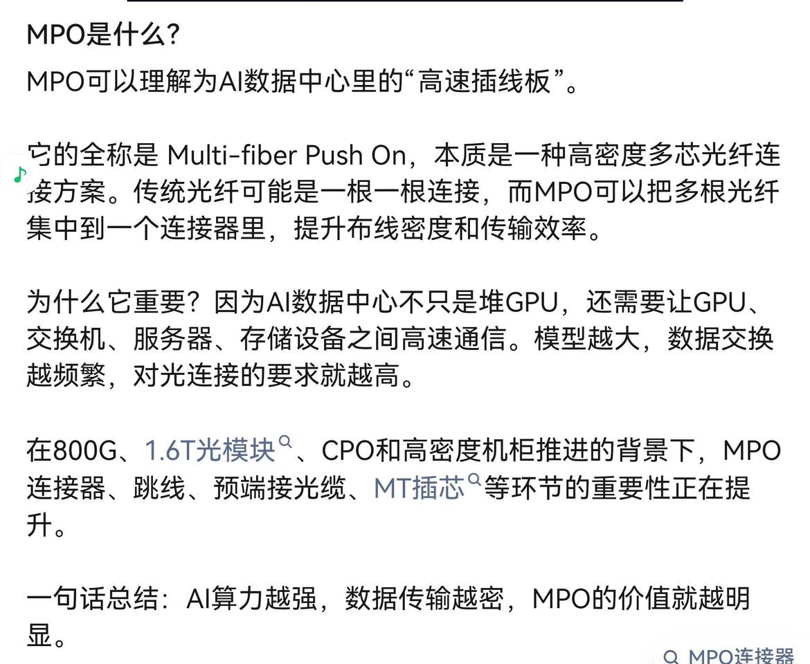 MPO是什么？