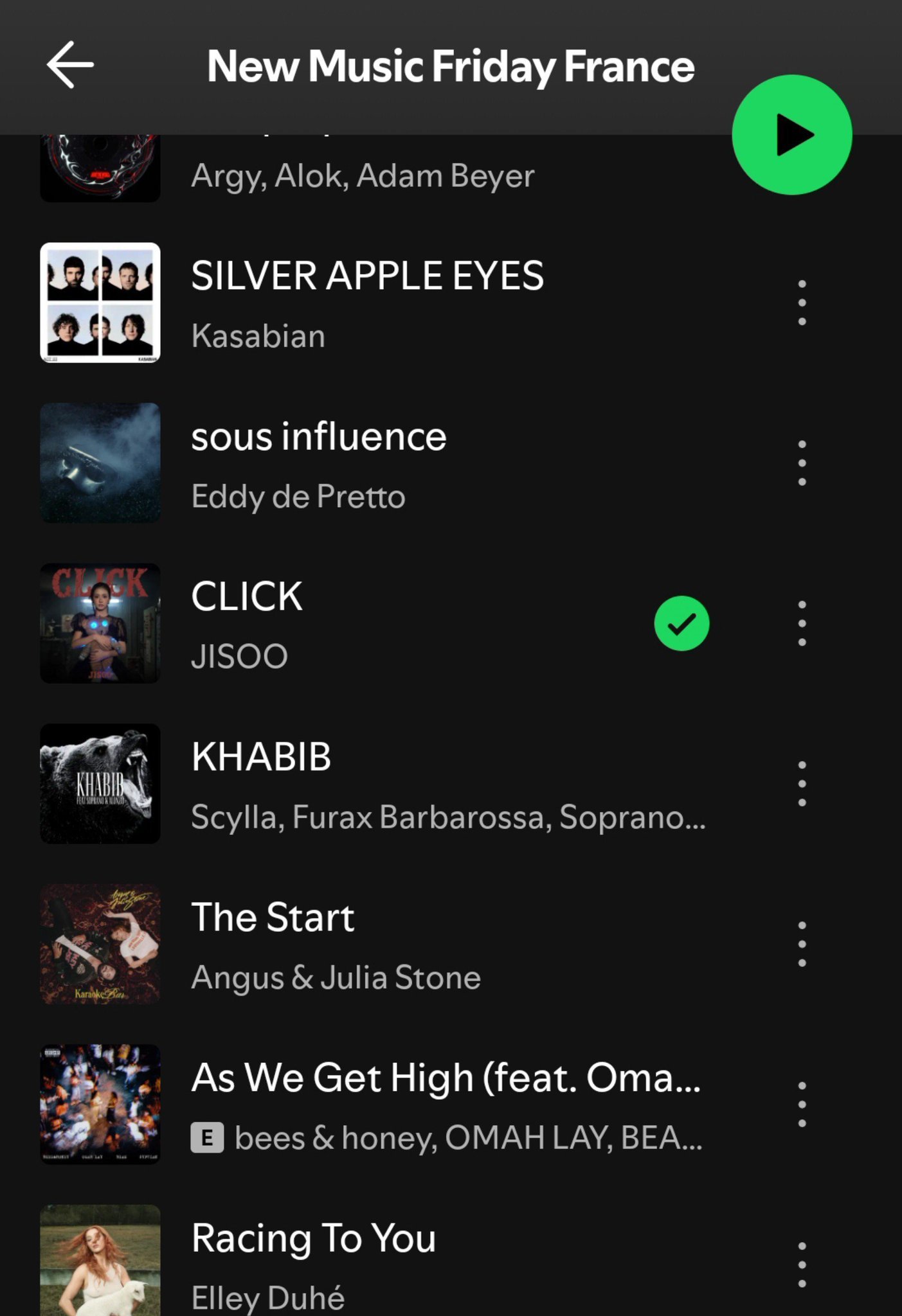 JISOO CLICK在Spotify New Music Friday Fra