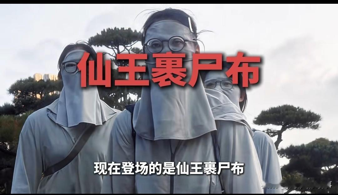 果然国内有高人啊，“仙王裹尸布”这个词用的挺贴切啊，这玩意指的就是全封闭防晒服，
