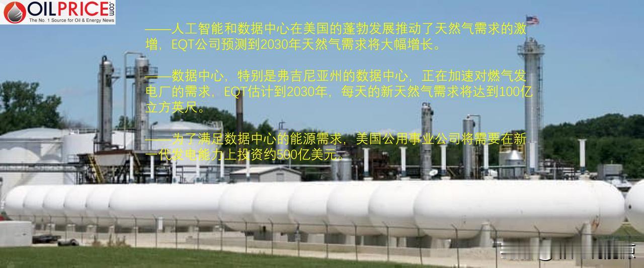 殷拓公司预计，到2030年，数据中心将推动美国天然气需求增长

数据中心的繁荣推