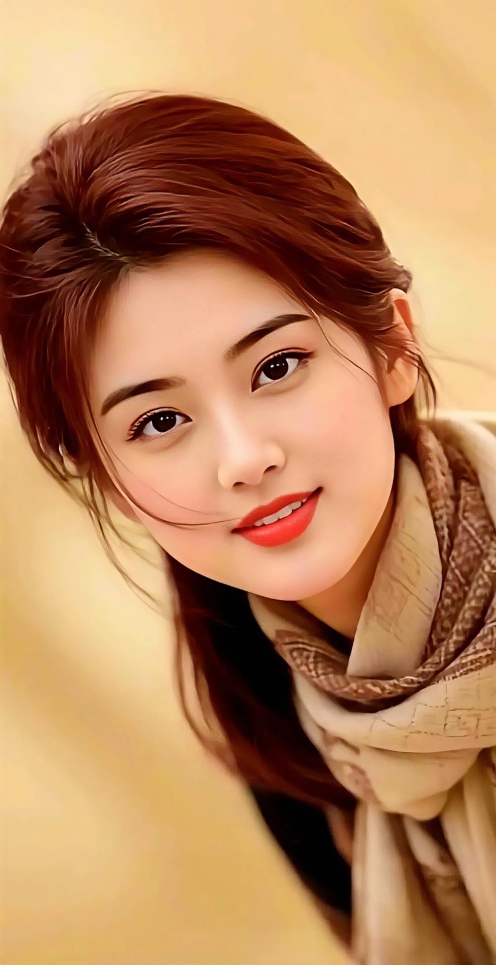 温柔甜美的冬日少女，暖阳下的迷人微笑😊