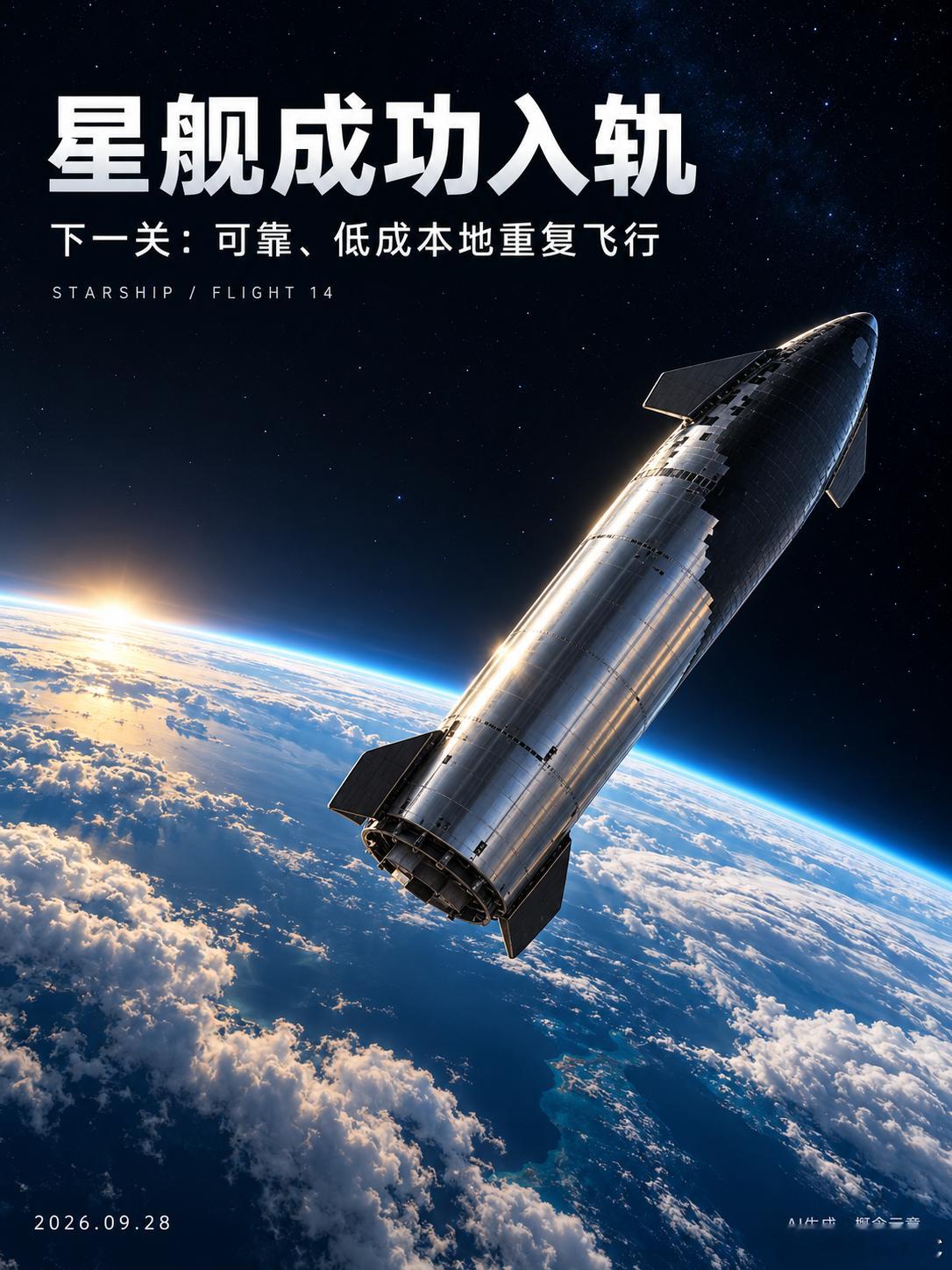 星舰成功入轨 真正让人期待的，是这一步之后，太空运输能走多远。北京时间9月28日