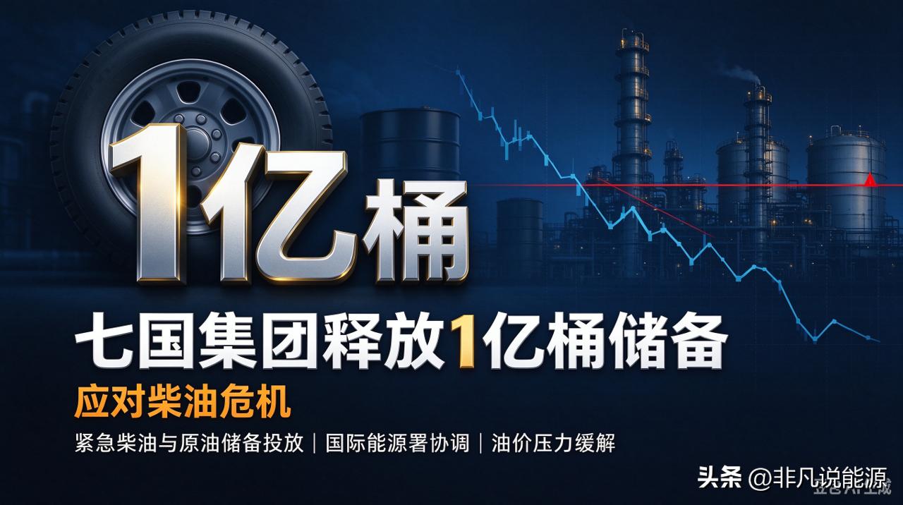 七国集团计划释放 1 亿桶储备，应对柴油危机

七国集团及其伙伴国达成协议，将在