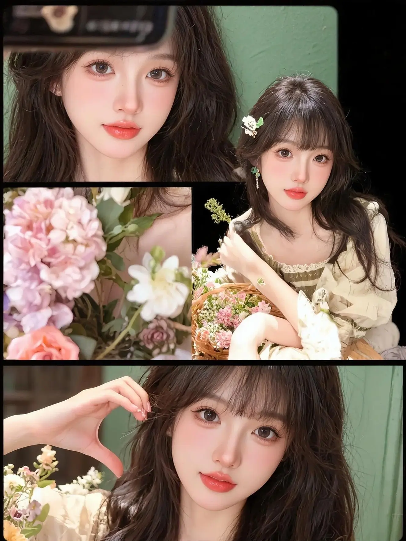 甜美拼贴自拍 ai创作 古早氛围感拿捏了 古早味