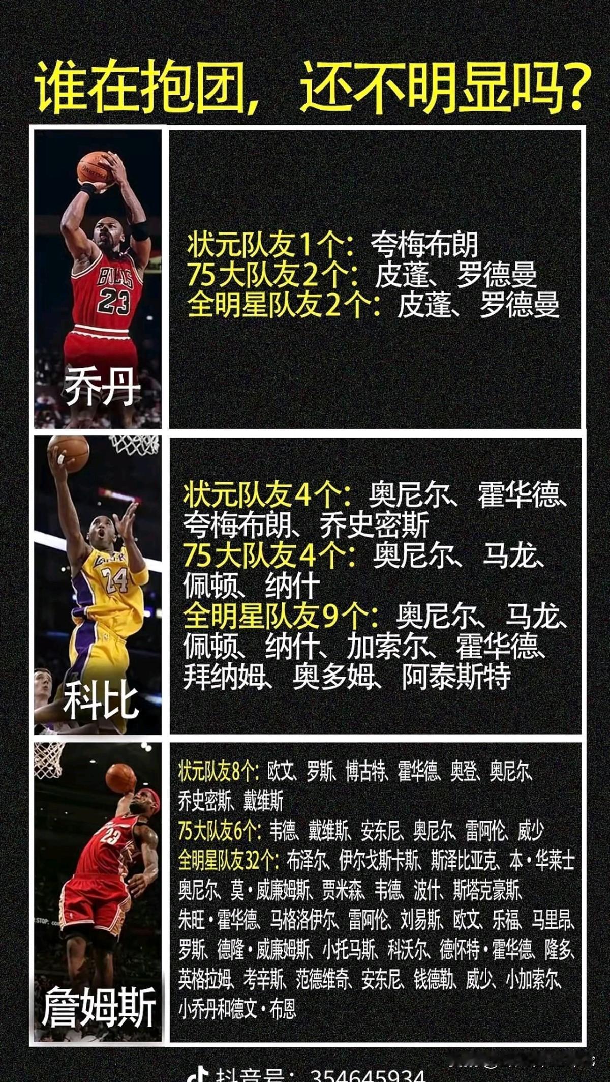 谁在抱团，还不明显吗？

不停换队换队友避开球队下衰期、不愧是一代智多⭐。是真会