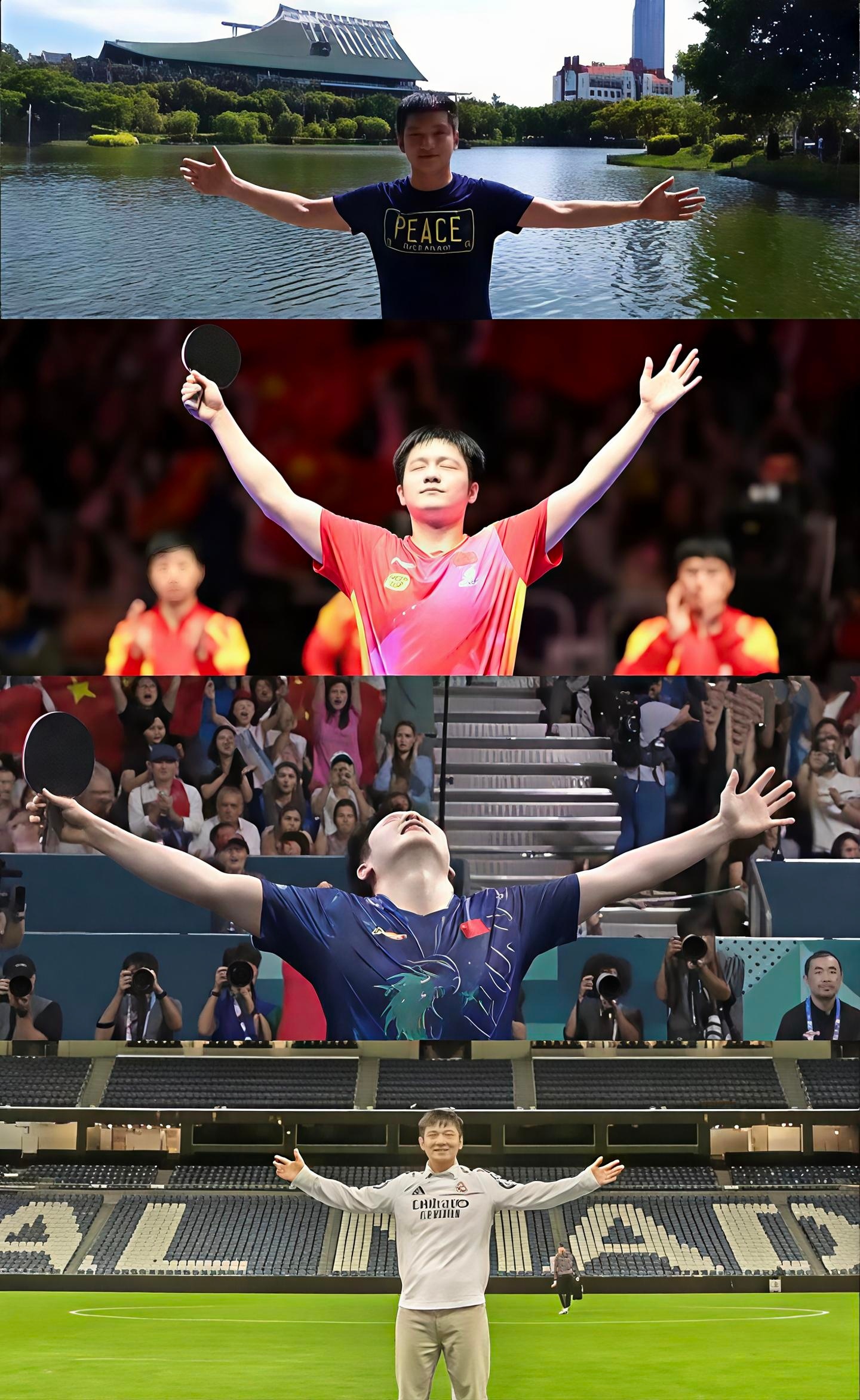 岁月无言，却印证了所有坚持与热爱。樊振东去拥抱属于他的海阔天空。 