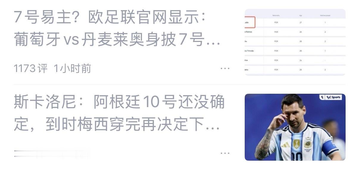同时刷到这两条 真的好好笑哈哈哈哈哈哈哈哈哈哈哈哈哈哈 葡萄牙7号已由C罗更换为