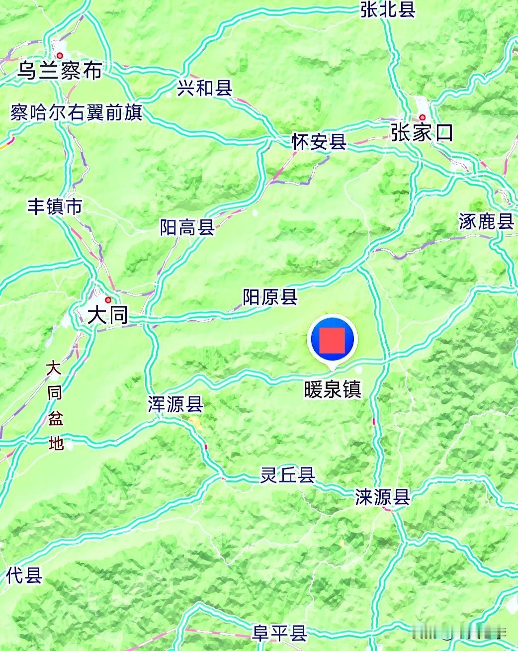 河北省蔚县有一座暖泉古镇。
地处冀晋交界，壶流河畔，隶属于河北省张家口市蔚县。