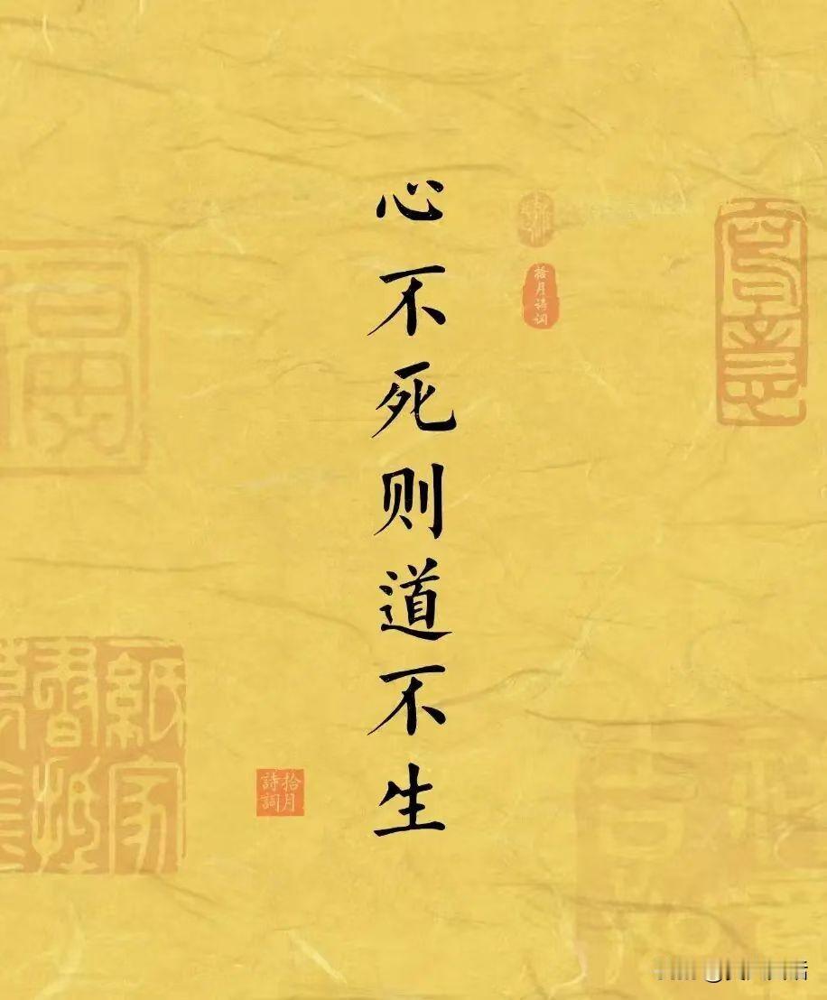 你知道实事求是、一切从实际出发是什么意思吗？就像图中的心不死则道不生，道可道非常
