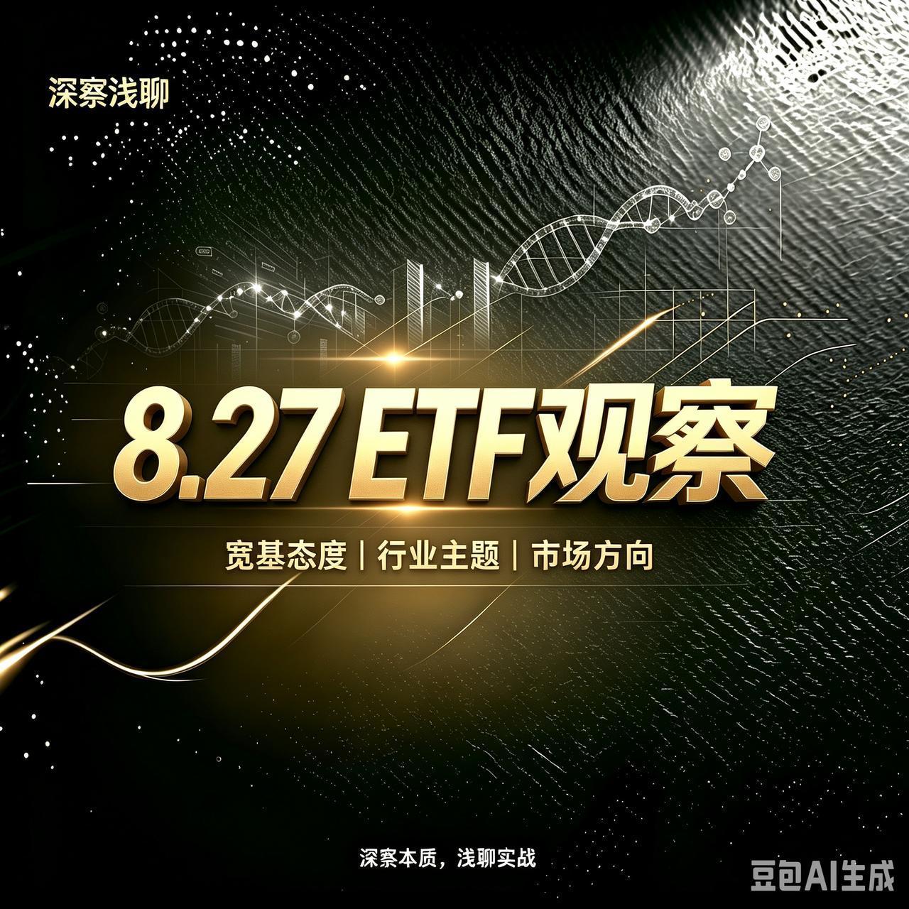 复盘昨天（8月26日）ETF数据，初步分析：

宽基推指数，行业ETF趁机兑现，