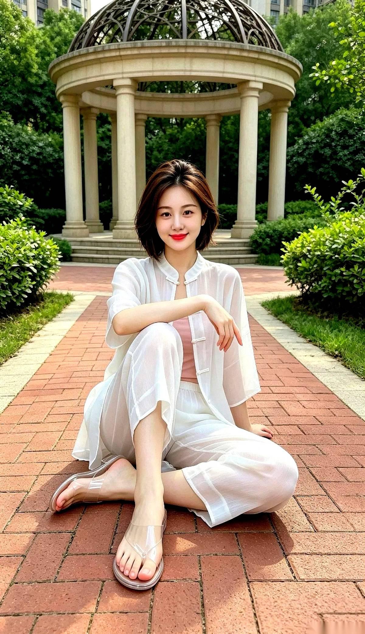 早上六点，一双崭新的白底运动鞋踩进小区院子，沿着主干道溜达了整整三圈，鞋底边缘愣