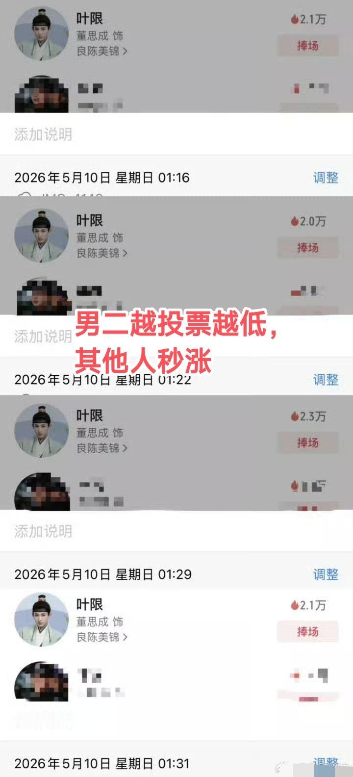 轮到了《良陈美锦》董思成粉丝维权了官抖剪辑了男主和男二的视频，网友说磕到了。男二