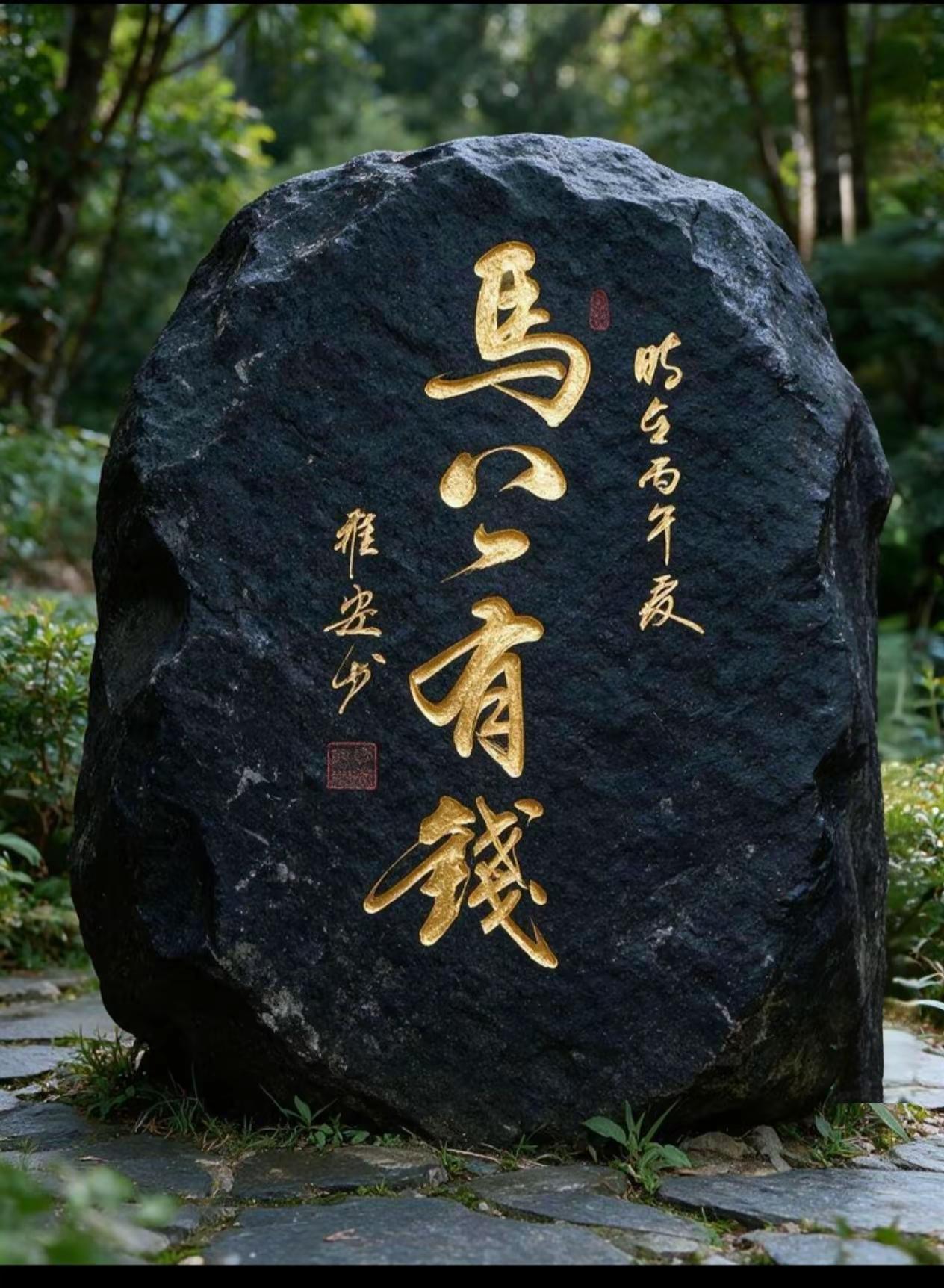 维安原创书法《马上有钱》