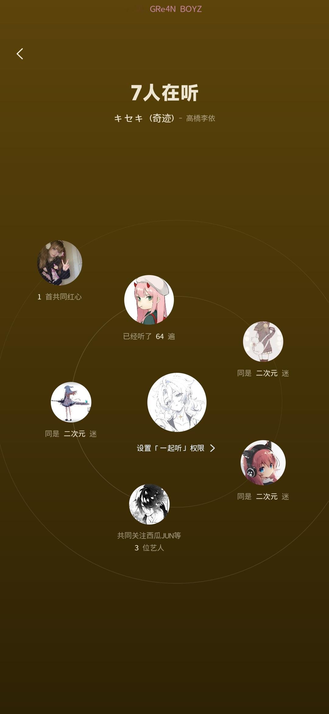 网易云竟然也有一起听了虽然对我来说没什么用，我听的歌红心甚至破不了999…