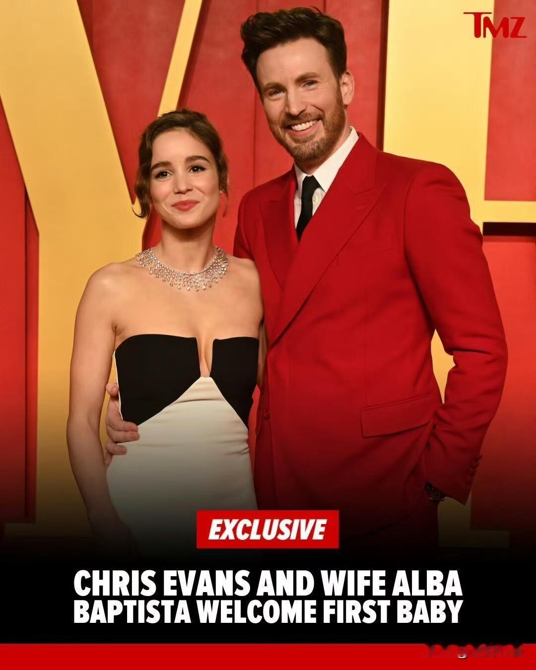 美队真的当爸爸了！
44岁的克里斯·埃文斯，
咱熟悉的“美国队长”，
终于圆梦当